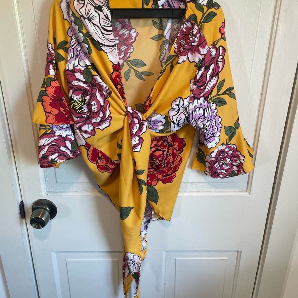 Black and Orange Striped Jumpsuit with Wide-Leg Design
